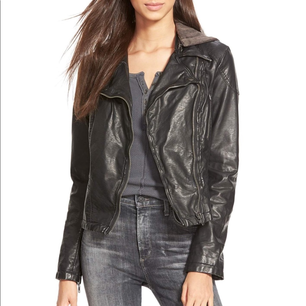 Free People faux leather jacket